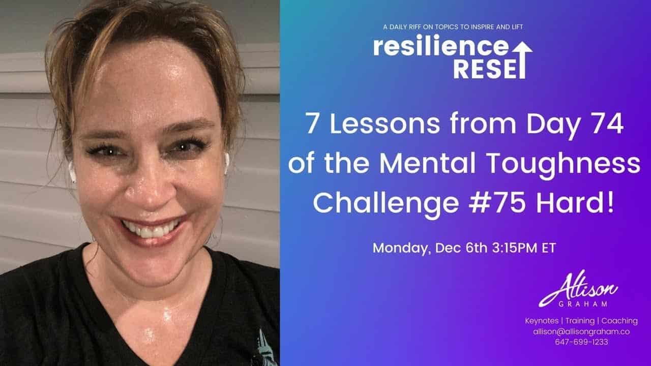 the podcast title with a picture of Allison Graham sweating post workout.