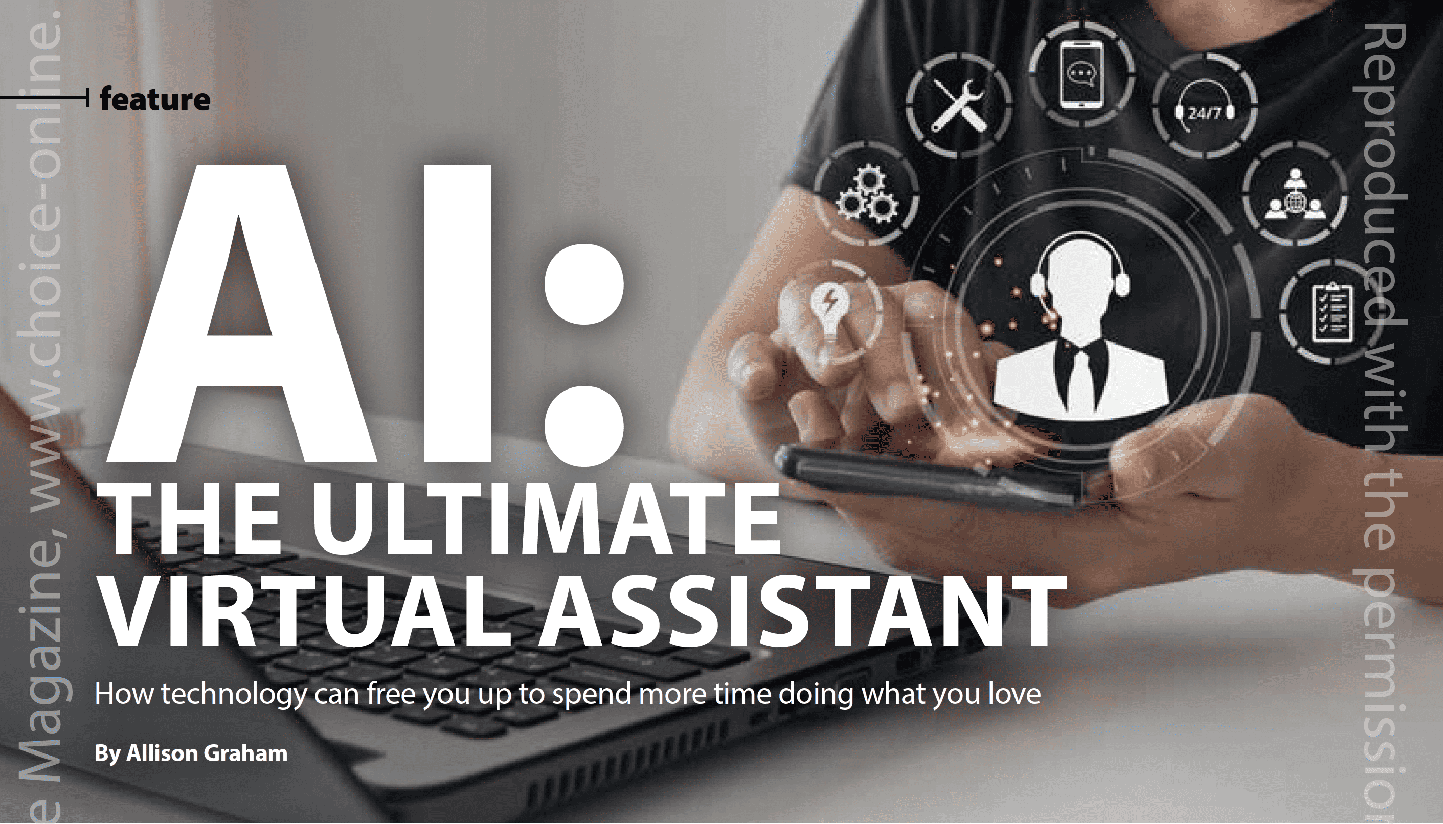 A screenshot of the magazine articles header