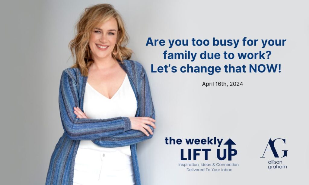 too busy for your family here's how to change that by allison graham leaning against a wall