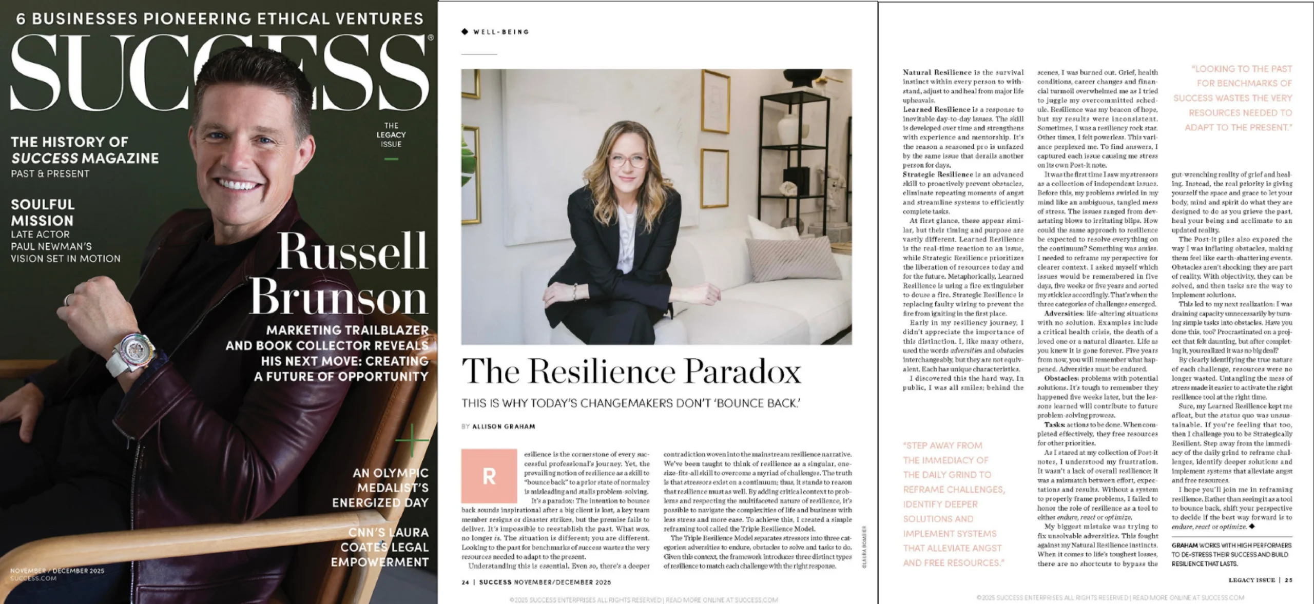 Allison Graham featured in Success Magazine spread