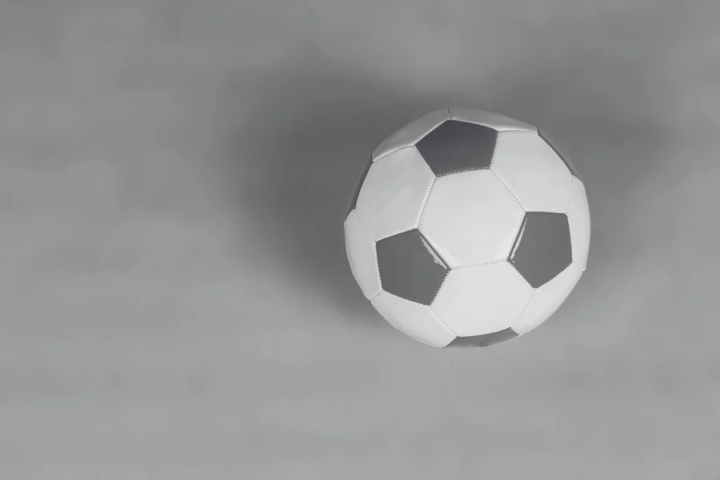 a ball on a blue floor